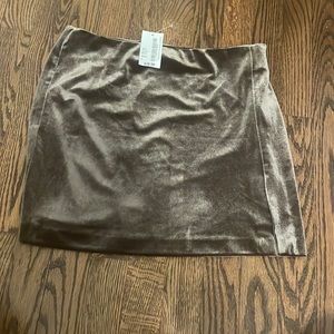 Brand new!  velvet mini skirt